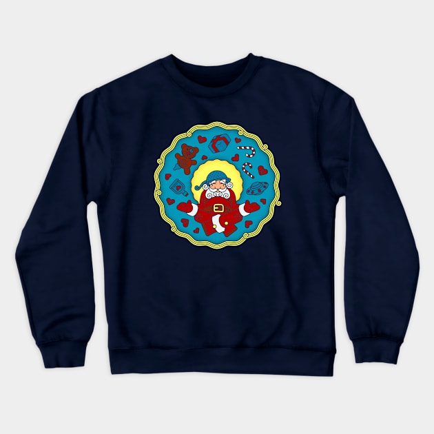 Pastafarian Santa Crewneck Sweatshirt by Penkin Andrey